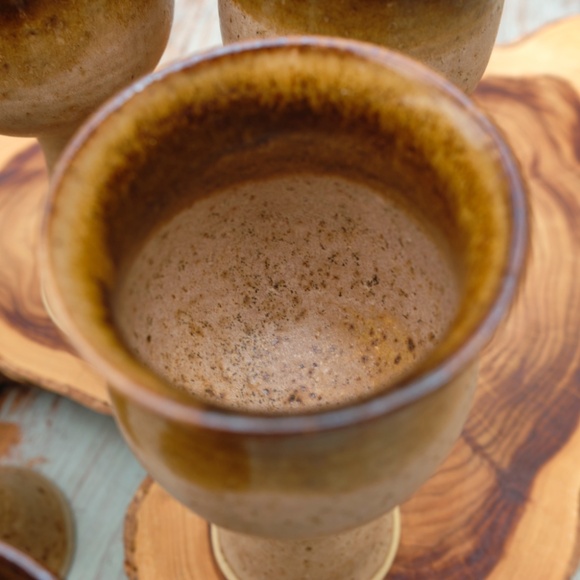 Vintage Geele Studio Pottery Goblets / Cordials - Set of Six (6) - Picture 4 of 10